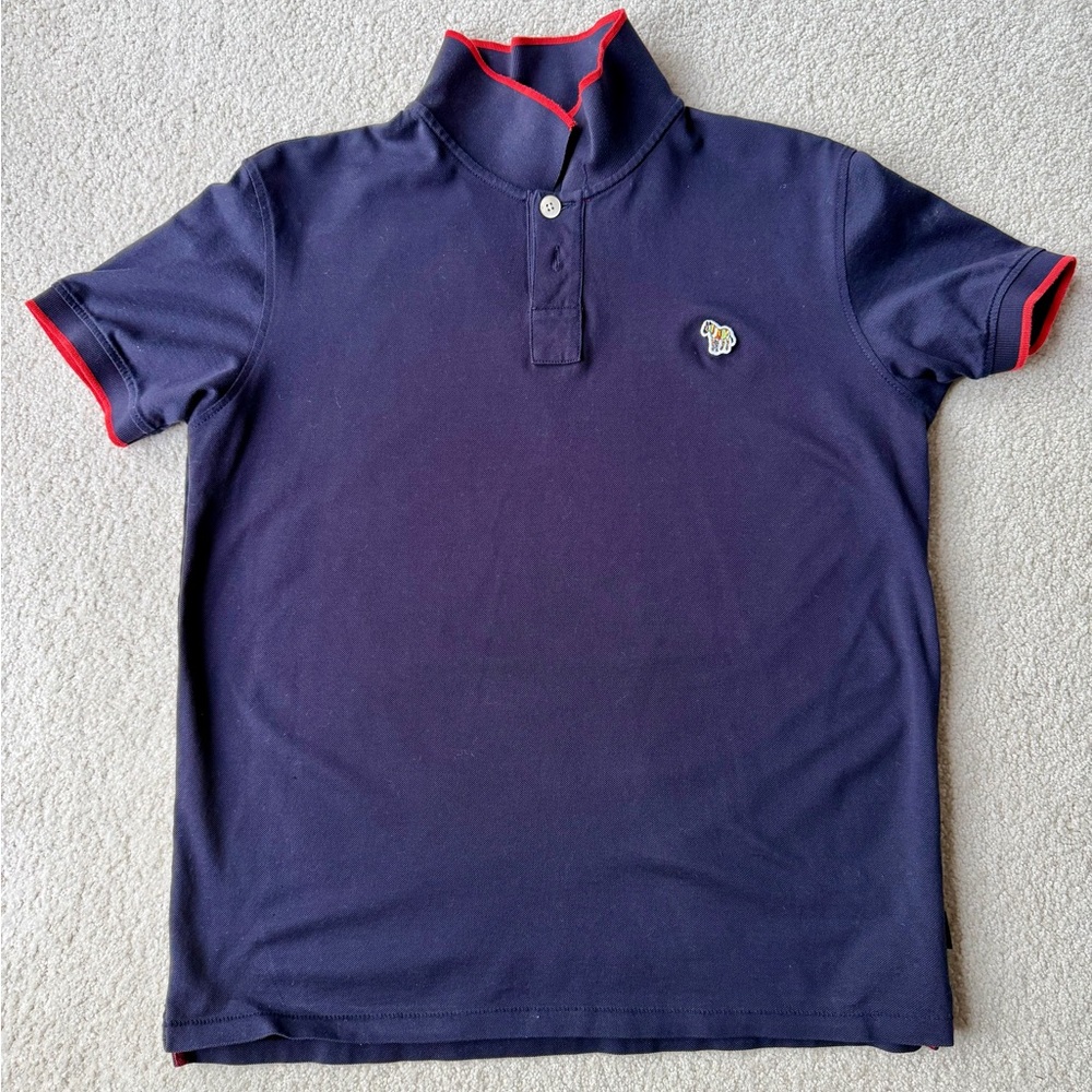Paul Smith Dark Blue Polo with Red Trim